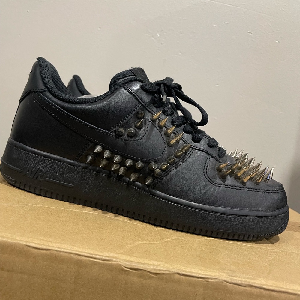 Spiked Black Air Force 1’s